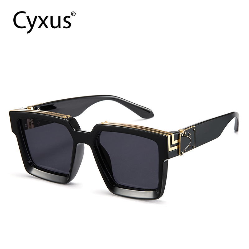 Cyxus แว่นตากันแดด กรอบสี่เหลี่ยม ขนาดใหญ่ เบาพิเศษ ป้องกันรังสียูวี 400 กันลื่น 1085