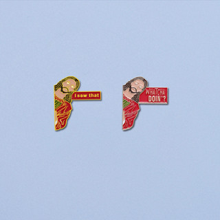 เข็มกลัดโลหะ รูปการ์ตูน I Saw That Enamel Pin Jesus เหมาะกับของขวัญ สําหรับเพื่อน