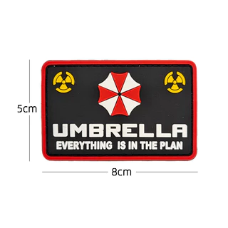 Resident Evil Variety PVC Rubber Patch ร่มป้ายบริษัทพร้อมตะขอสําหรับตกแต่ง Fastener