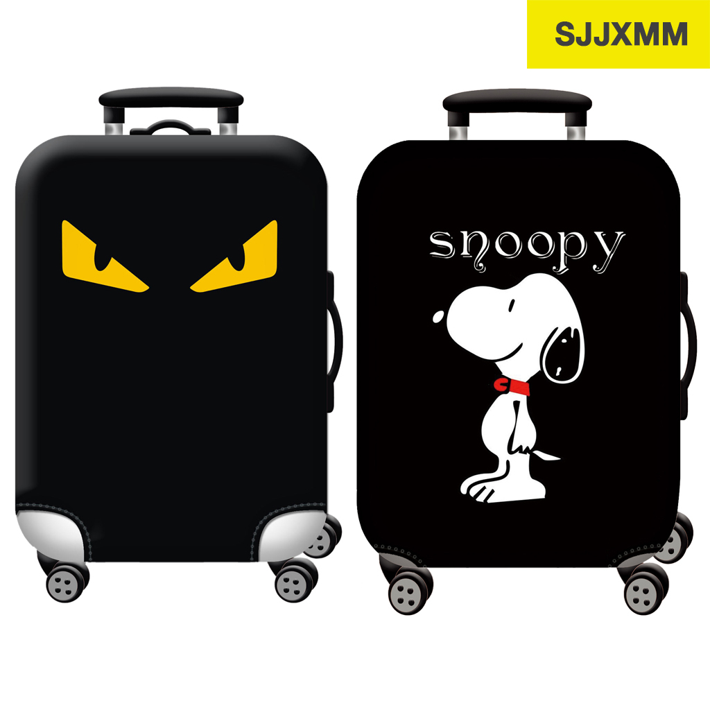 กระเป๋าเดินทาง ป้องกันกระเป๋าเดินทาง แบบยืดหยุ่น ลายการ์ตูน Snoopy Snoopy ขนาด 20 นิ้ว 24 นิ้ว 26 นิ้ว 28 นิ้ว 29 นิ้ว 30 นิ้ว