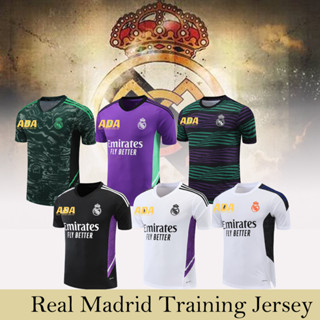 เสื้อกีฬาแขนสั้น ลายทีมชาติฟุตบอล Real M 23-24 RM ชุดเหย้า คุณภาพสูง สําหรับผู้ชาย