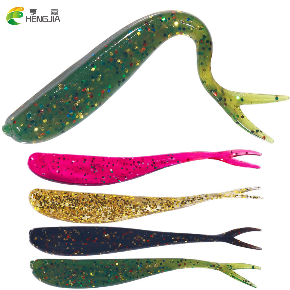 (พร้อมส่ง) เหยื่อปลอม ซิลิโคน รูปหาง V พลาสติกนิ่ม 7.5 ซม. 1.8 กรัม สําหรับ JIg Hook 10 ชิ้น ต่อแพ็ก