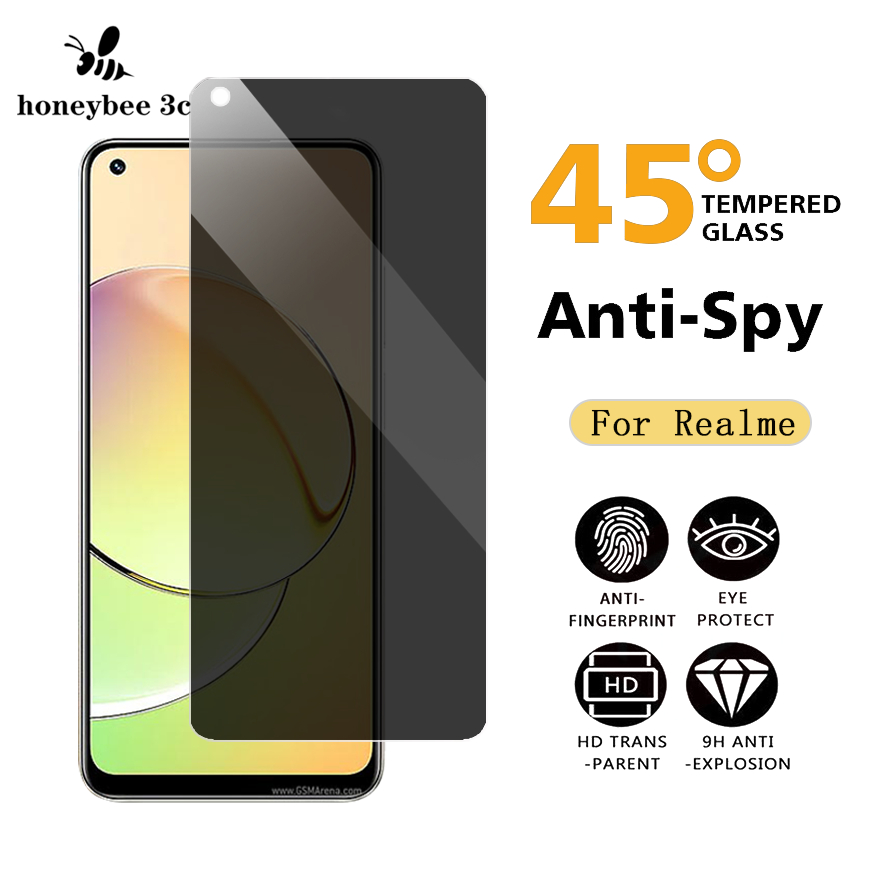 ฟิล์มกระจกนิรภัยกันรอยหน้าจอ ป้องกันการแอบมอง เพื่อความเป็นส่วนตัว สําหรับ Realme C55 C53 C33 C35 C3