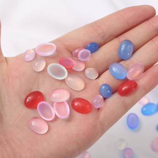 10pcs  แหวนรูปไข ่ พื ้ นผิวเลียนแบบแมวตาเรซิ ่ นลูกปัด DIY …