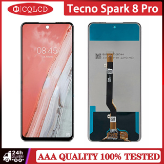 Tecno Spark 8 Pro จอแสดงผล LCD หน้าจอสัมผัส Digitizer แบบเปลี่ยน