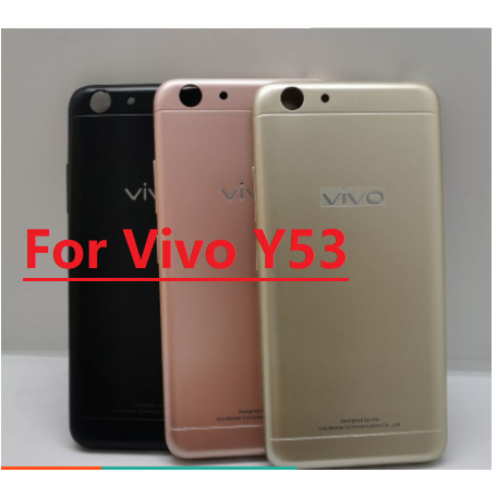 ฝาหลังเดิมสําหรับvivo Y53 Y53i 1606 1606Aแบตเตอรี่โลโก้และกรอบเลนส์กรณีเปลี่ยนชิ้นส่วน