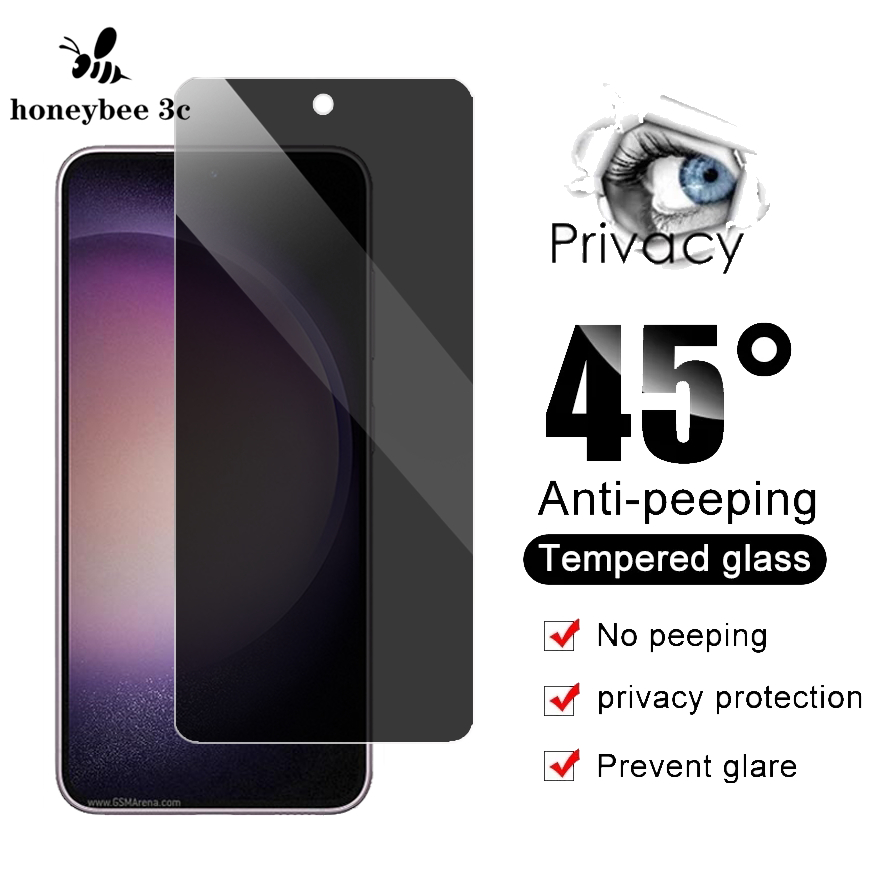 กระจกนิรภัย เพื่อความเป็นส่วนตัว Samsung S21 S20 FE S22 S23 Plus S10 Note 10 Lite ป้องกันหน้าจอ ป้องกันการแอบมอง