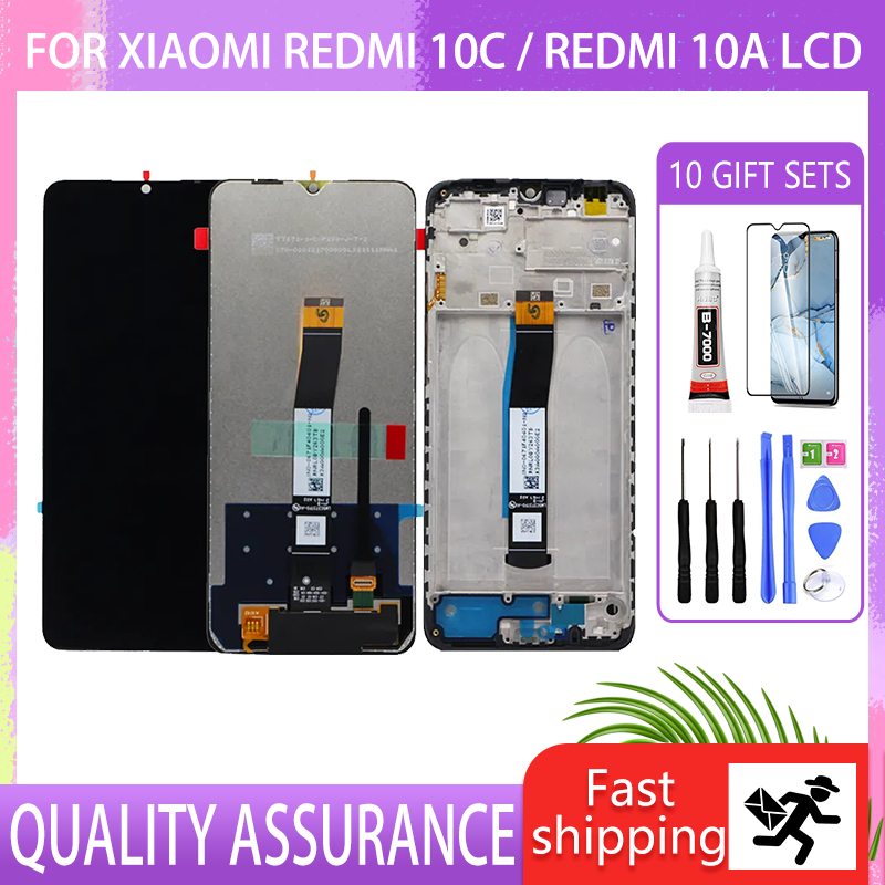 อะไหล่หน้าจอสัมผัส LCD พร้อมกรอบ สําหรับ Xiaomi Redmi 10C Redmi 10A 220333Qag 220233L2c