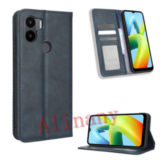 กรณี Redmi A2 Plus ฝาครอบกรณี Flip Leather Phone Casing Redmi A2 Plus RedmiA2+ Back Cover