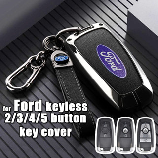 [keyless][พร้อมส่ง] เคสกุญแจรีโมตรถยนต์ โลหะผสมสังกะสี พร้อมพวงกุญแจ สําหรับ Ford Ranger Sprot 2023 Ranger Raptor 150 Everest 2 3 4 5