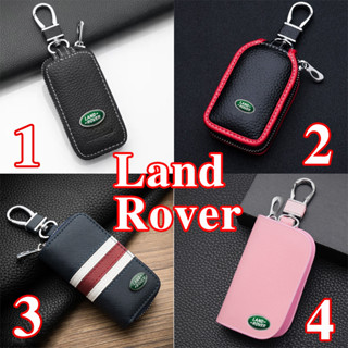 เคสกุญแจรีโมทรถยนต์ แบบหนัง แต่งซิป ป้องกันการสูญหาย สําหรับ Land Rover Range Rover Evoque Sport Velar Discovery Freelander Defender