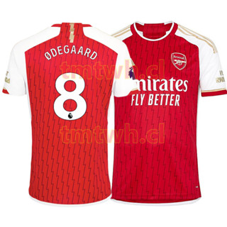 เสื้อกีฬาแขนสั้น ลายทีมชาติฟุตบอล Arsenal 2023-24 สีแดง คุณภาพสูง สําหรับผู้ชาย