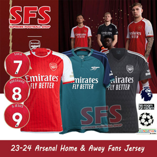 【SFS】เสื้อกีฬาแขนสั้น ลายทีมชาติฟุตบอล Arsenal 2023-24 ชุดเหย้า ทรงหลวม คุณภาพสูง ไซซ์ S-4XL