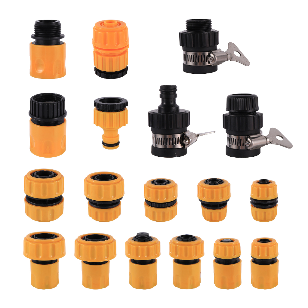 Quick Water Connector 1/2 “5/8” 1 “ท่อน้ํา Fast Connecting Joint ท่อท่อซ่อม Coupler สวนชลประทานก๊อกน้ําอะแดปเตอร์