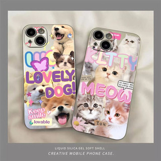 เคสโทรศัพท์มือถือ ลายการ์ตูนแมวน่ารัก สีชมพู สําหรับ iPhone13 13ProMax 11 11ProMax 7Plus 8Plus XSMAX 12 12ProMax 14 14ProMax