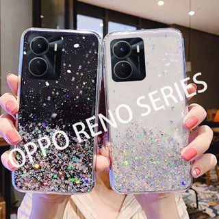 เคสโทรศัพท์มือถือแบบนิ่ม TPU ใส กันกระแทก แต่งกลิตเตอร์ สีชมพู สําหรับ Vivo Y16 Y35 Y22 Y22s Y16 35 22 22S