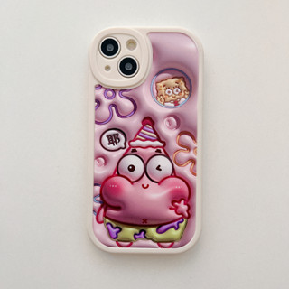 เคสโทรศัพท์มือถือแฟชั่น กันกระแทก ลายการ์ตูน Sponge Bob Patrick Star น่ารัก สําหรับ iPhone 15Promax 15Pro 15 14 13 12 11 X 8P 7P 7 6P