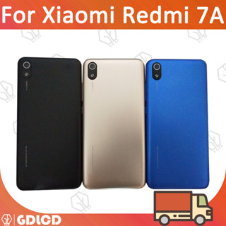 Xiaomi Redmi 7A ฝาหลังแบตเตอรี่ กระจก พร้อมเลนส์กล้อง สําหรับ Redmi 7A ฝาหลัง