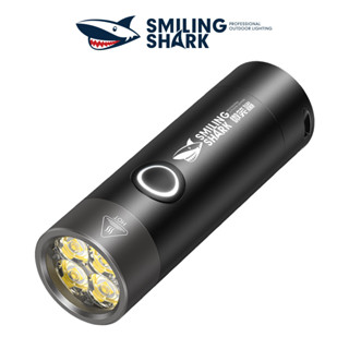 Smiling Shark SD5505 Mini ไฟฉาย Led ไฟฉายพกพา 4 XPG 1200 ลูเมน สว่างมาก ขนาดเล็ก ชาร์จ USB ไฟฉาย 18350 กันน้ํา สําหรับตั้งแคมป์ กลางแจ้ง