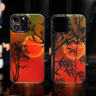 【New rainbow hard case/chinoiserie】เคส compatible for iPhone 11 12 13 14 pro max case