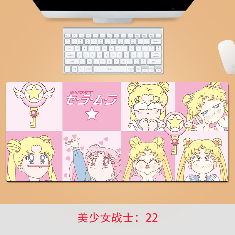 600×300 มม. น่ารัก อะนิเมะ แผ่นรองเมาส์ Kawaii เซเลอร์มูน แผ่นรองเมาส์ เด็กผู้หญิง การ์ตูน เกม คีย์บอร์ด แผ่นรองโต๊ะ ยางนุ่ม ขนาดใหญ่ แล็ปท็อป กันลื่น แผ่นรองโต๊ะ คอมพิวเตอร์ อุปกรณ์ต่อพ่วง