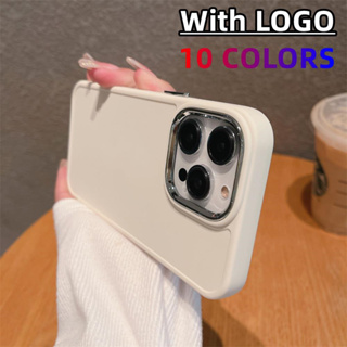 MFD With LOGO Silicone Electroplated Phone Case for iphone 14 14plus 14pro 14promax 13 13pro 13promax Simple style Metal LOGO New Design Shock-proof Soft Case 12 12pro 12promax 11 11promax High-end high quality x xr xsmax 7+ ins popular style