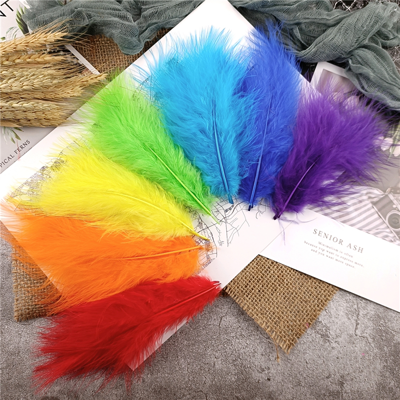 20 ชิ้นสีตุรกี Feather สําหรับงานฝีมือ 10-15 ซม.ปุย Marabou Plumas DIY งานแต่งงานตกแต่ง Dream Catcher อุปกรณ์เสริม