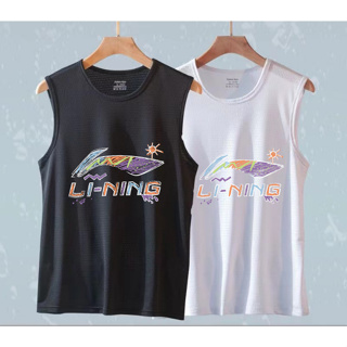 LI NING เสื้อกีฬาบาสเก็ตบอล แขนกุด ระบายอากาศได้ดี แบบแห้งเร็ว ดูดซับเหงื่อ สไตล์เกาหลี แฟชั่นฤดูร้อน สําหรับผู้ชาย และผู้หญิง 2023