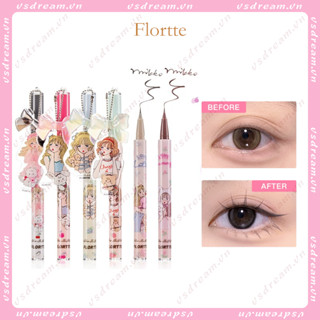 Flortte/floria MIKKO ปากกาอายไลเนอร์ เนื้อลิขวิด กันน้ํา ติดทนนาน