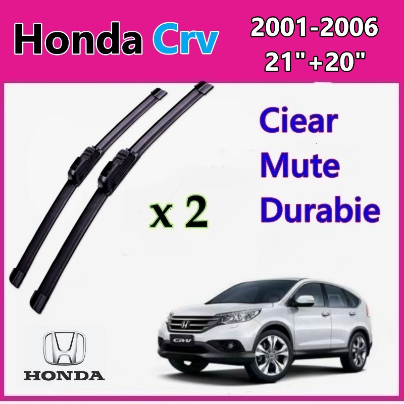 ใบปัดน้ําฝนกระจกหน้ารถยนต์ Honda Crv 21 นิ้ว + 20 นิ้ว 2001~2006