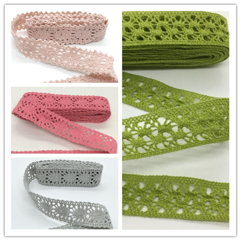 ริบบิ้นผ้าฝ้ายถักโครเชต์ ลายดอกไม้ ขนาด 2 ซม. 2.2 ซม. 2 เมตร แฮนด์เมด DIY สําหรับตกแต่งเสื้อผ้า งานแต่งงาน คริสต์มาส