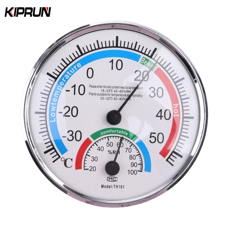 Kiprun เครื่องวัดอุณหภูมิเครื่องวัดความชื้น 2 ใน 1 อุณหภูมิ Analog ความชื้น Gauge สําหรับ Home Room Wall Desktop Display Decor