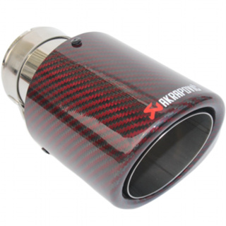 Akrapovic ท่อไอเสียคาร์บอนไฟเบอร์ สีแดงมันวาว สําหรับรถยนต์