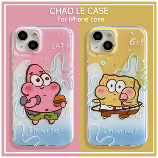 เคสโทรศัพท์กันกระแทกสำหรับ iphone 14 pro 13 Pro max เคส TPU กันกระแทก iphone 12 Pro 11 น่ารัก SpongeBob SquarePants Case