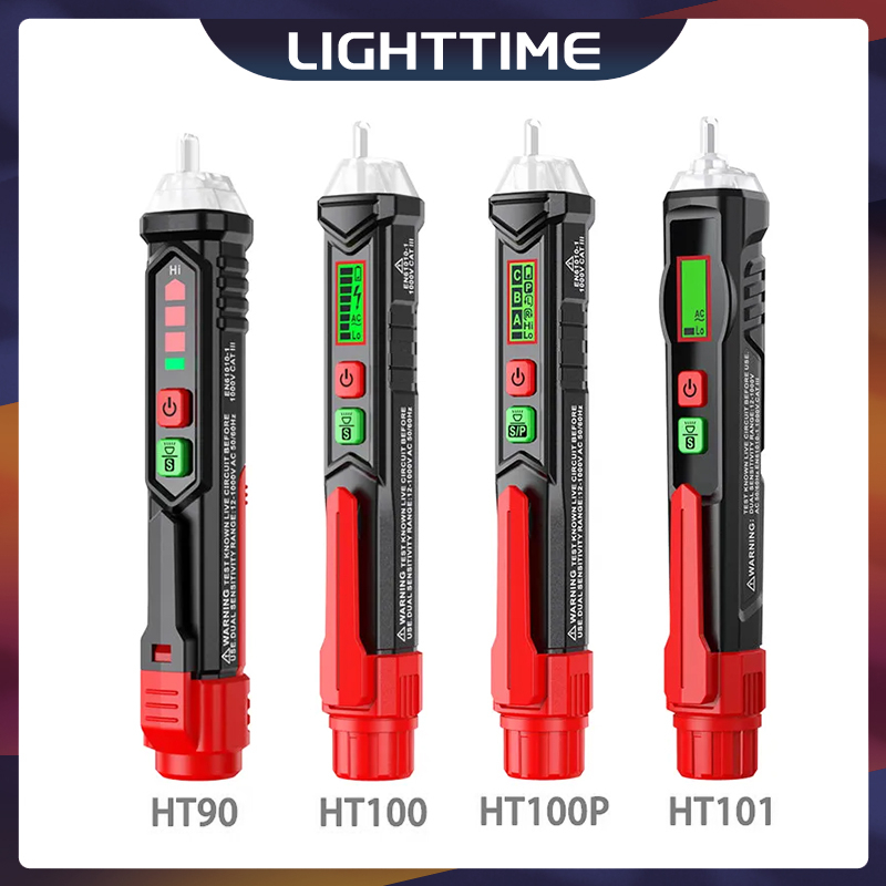 Ht90 HT100 HT100P HT101 ปากกาทดสอบแรงดันไฟฟ้า AC ความไวแสงสูง AC12~1000V
