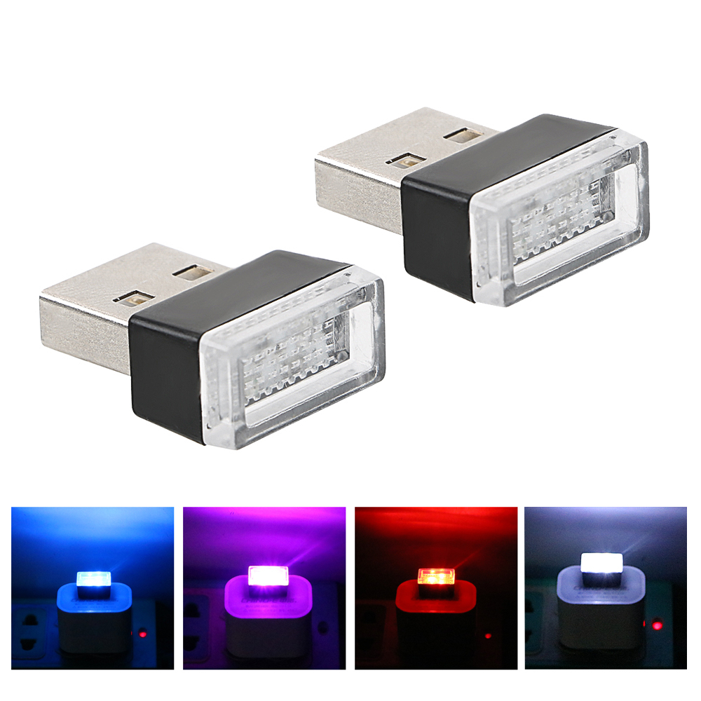 โคมไฟ LED อเนกประสงค์ พอร์ต USB สําหรับตกแต่งห้องนอน รถยนต์ บรรยากาศ 1 ชิ้น