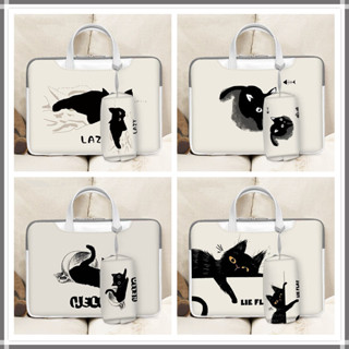 ⭐️ with Power Pack⭐️【Cat】Sleeves Laptop Bags 17.3 12 15 13.3 14 15.6inch Waterproof handbag Cartoon computer bag