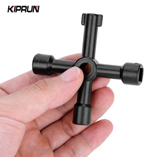 Kiprun 4 In 1 ประแจกุญแจ สวิตช์ไขว้ ประแจสามเหลี่ยม แบบสากล สําหรับรถไฟ ลิฟต์ ตู้น้ํา วาล์วมิเตอร์ โลหะผสม สามเหลี่ยม