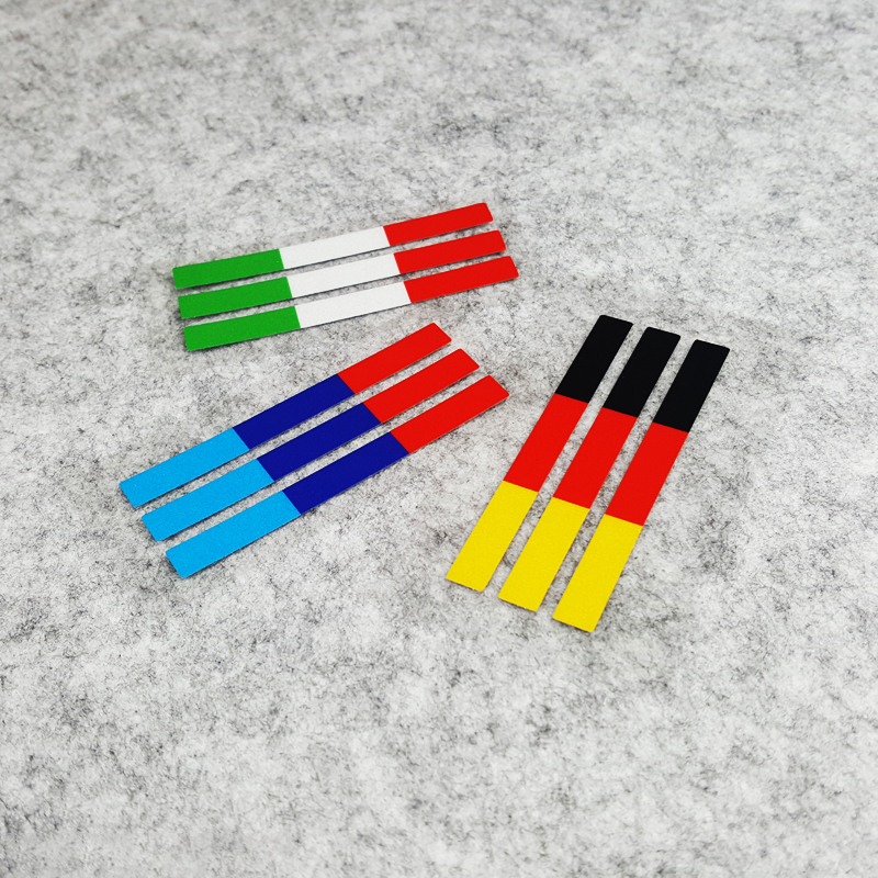 [PA705] Color Sticker-46 Rossi Italy German Flag Strip-Decal Waterproof 3 Pack