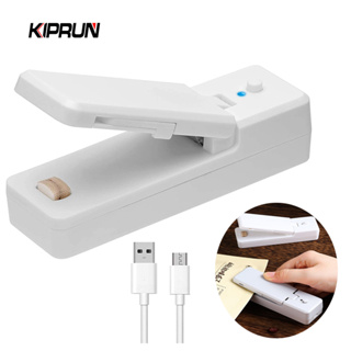 Kiprun 2-in-1 เครื่องซีลถุงสูญญากาศ แบบพกพา ขนาดเล็ก ชาร์จได้ สําหรับเก็บอาหาร ถุงพลาสติก