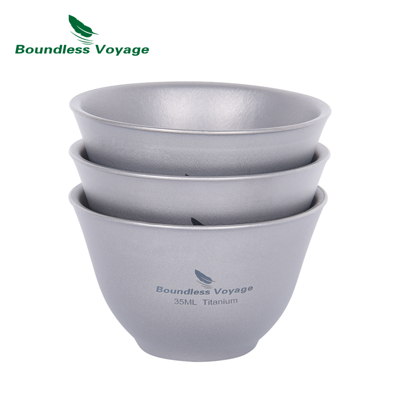 Boundless Voyage Double Walled Titanium Gaiwan Kung Fu ชุดชาและจานรองจีนแบบดั้งเดิมถ้วยน้ําชาพร้อมฝาปิดแบบพกพา Tureen