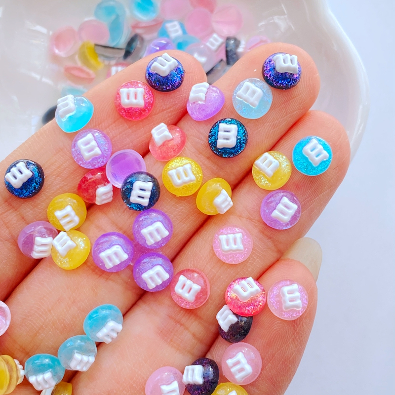 เรซิ่นแวววาว ทรงกลม ขนาดเล็ก 6 มม. สําหรับตกแต่งเล็บ ต่างหู งานฝีมือ DIY 50 ชิ้น
