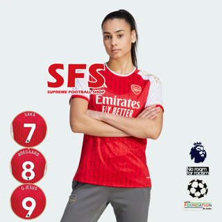 【SFS】เสื้อกีฬาแขนสั้น ลายทีมชาติฟุตบอลชั้นนํา Arsenal Home 2023-24 ชุดเหย้า สําหรับผู้หญิง