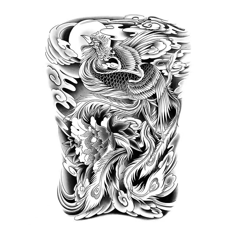 【COCO Magic tattoo】สติกเกอร์รอยสักชั่วคราว กึ่งถาวร กันน้ํา ติดทนนาน 15 วัน 48 ซม.*34 ซม.