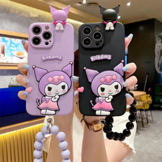 เคสโทรศัพท์มือถือนิ่ม ลาย Kuromi Papa พร้อมสายคล้องมือ สําหรับ Xiaomi Redmi 9A 10A 12C 10C 10 9C 9T Note 11 8 10 10S 9 Pro Mi 11 12 Lite 11T 12T Poco X3