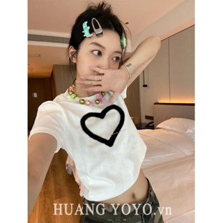 เสื้อยืดแขนสั้น เปิดไหล่ เอวลอย ขนาดเล็ก แฟชั่นฤดูร้อน สไตล์เกาหลี สําหรับผู้หญิง