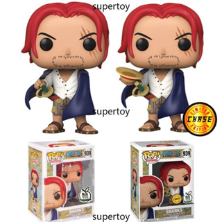 Funko Pop! ฟิกเกอร์ One Piece Shanks (Big Apple Exclusive) 939 ของเล่นสําหรับเด็ก