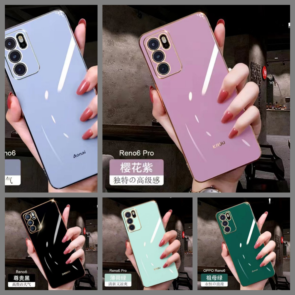 เคส OPPO A17 A17K Reno 8T 4G Reno 8T 5G A78 5G A55 5G A1 Pro 5G Reno 9 Reno 9 Pro 5G Reno 9 Pro Plus 5G Reno 10 Reno 10 Pro Reno 10 Pro+ เคส ความสะดวกสบายขั้นสูงขอบตรงชุบกรณีโทรศัพท์ป้องกันการตก（A）