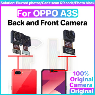 กล้องหน้า หลัง สําหรับ OPPO A3S A 3 S ด้านหลัง เซลฟี่หลัก ยกกล้อง กล้อง belakang flex สายริบบิ้นโมดูลเข้ากันได้