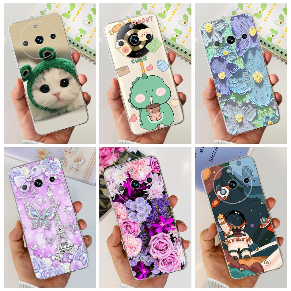 เคสโทรศัพท์มือถือ ซิลิโคนนุ่ม TPU ลายไดโนเสาร์ แมวน่ารัก สําหรับ Realme 11 Pro RMX3770 11 Pro+ RMX3740 5G 2023
